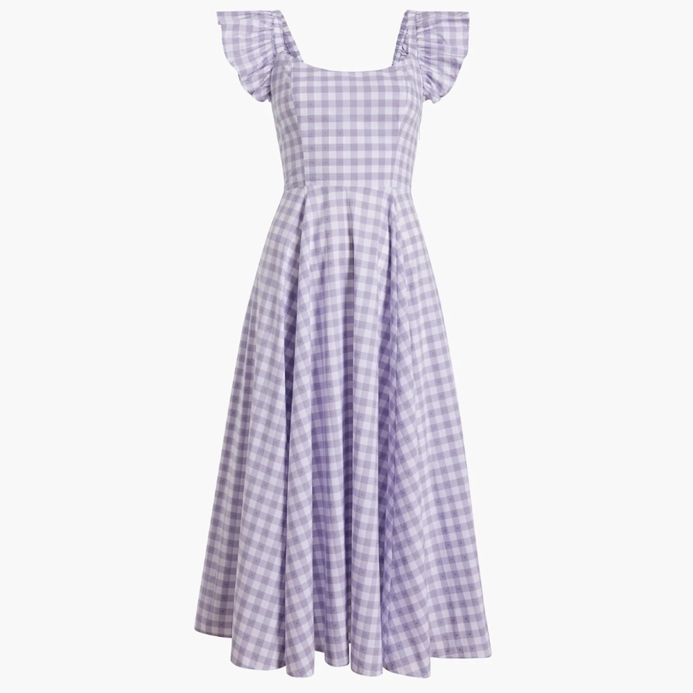 Hill House Lavender Gingham Midi Dress